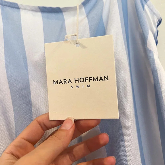 Mara Hoffman Swim Sena Striped Adjustable Beach Cover Up Midi Dress XS NWT - Picture 7 of 11